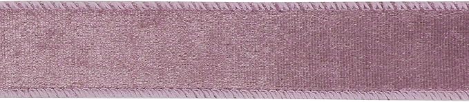 MEEDEE Dusty Rose Velvet 1 Inch Pink Wired Ribbon 25 Yards Crushed Velvet - Image 8