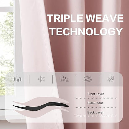 DUALIFE Back Tab and Rod Pocket Curtains 108 Inches Long - Image 4