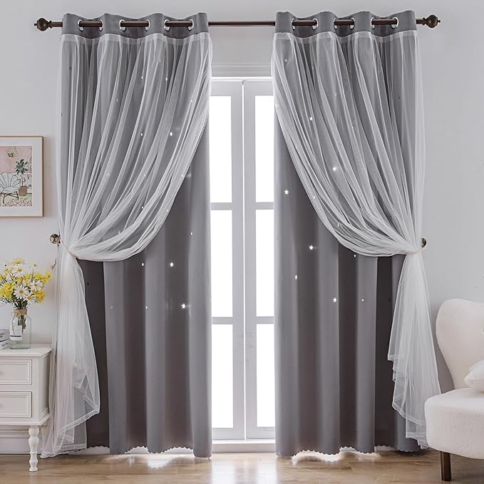 indistar Star Cutout Kids Window Blackout Curtains by indistar
