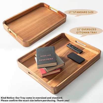 large wooden ottoman tray great rectangle trays for on a desk or shelf