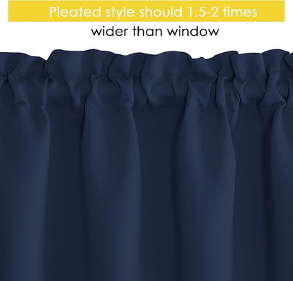NICETOWN Valance Curtains for Kitchen Blackout Thermal Insulated Solid Window - Image 4