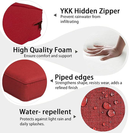 22x24 inch Outdoor/Indoor Deep Seat Patio Cushions Set of 2 Deep Seat Bottom - Image 5