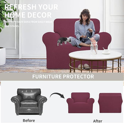 Easy-Going Stretch Oversized Chair Sofa Slipcover 1-Piece Couch Sofa Cover - Image 4
