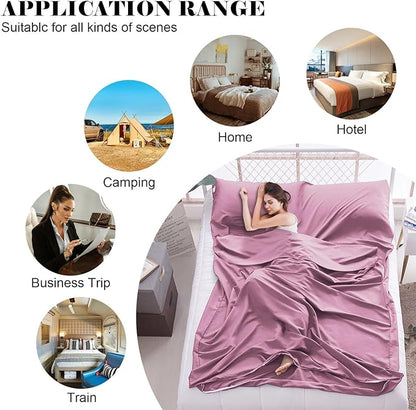 Sleeping Bag Liner, Travel Sheet & Adult Sleep Sack, Camping Sheets Travel - Image 7