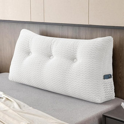Large Bolster Triangular Headboard Wedge Backrest Positioning Support Bed Rest by ZOEMO