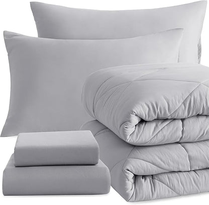 NTBAY Twin Comforter Set with Sheets, 5 Pieces Soft and Breathable Twin Bedding by NTBAY