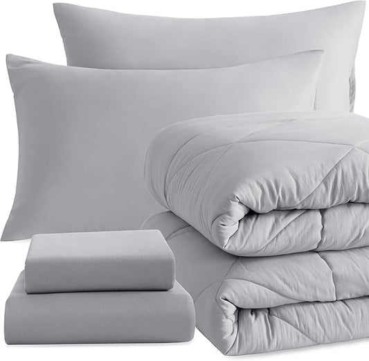 NTBAY Twin Comforter Set with Sheets, 5 Pieces Soft and Breathable Twin Bedding by NTBAY