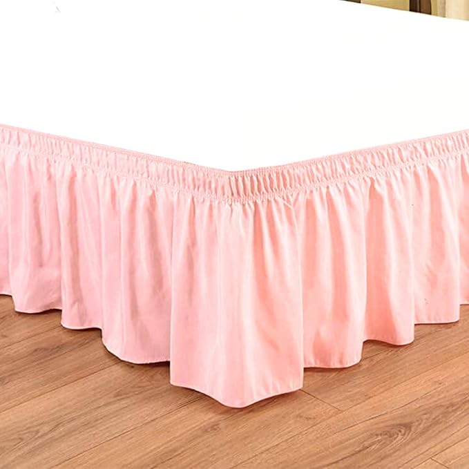 Peach Wrap Around Bed Skirts - Image 2