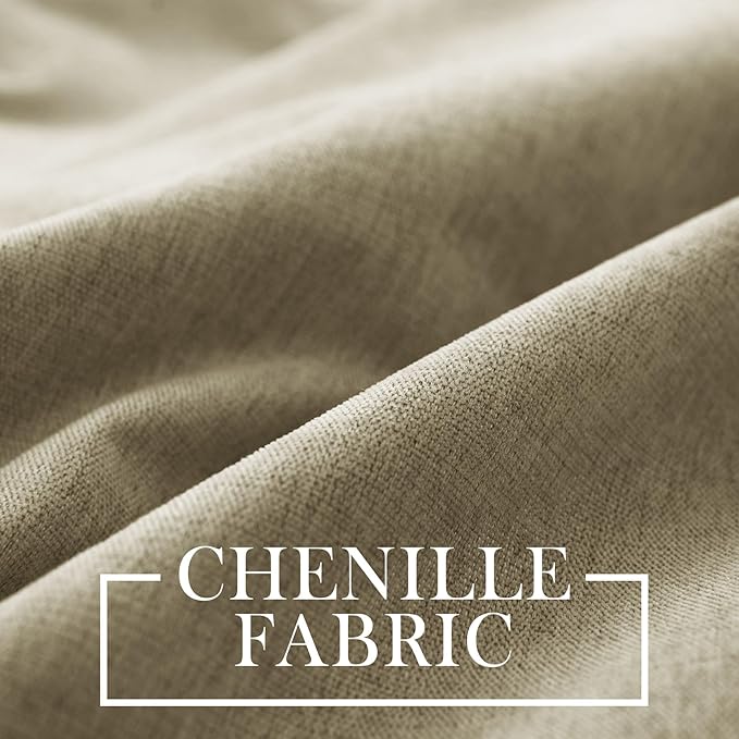 Macochico 100% Blackout Curtains Luxury Chenille Curtains - Image 3