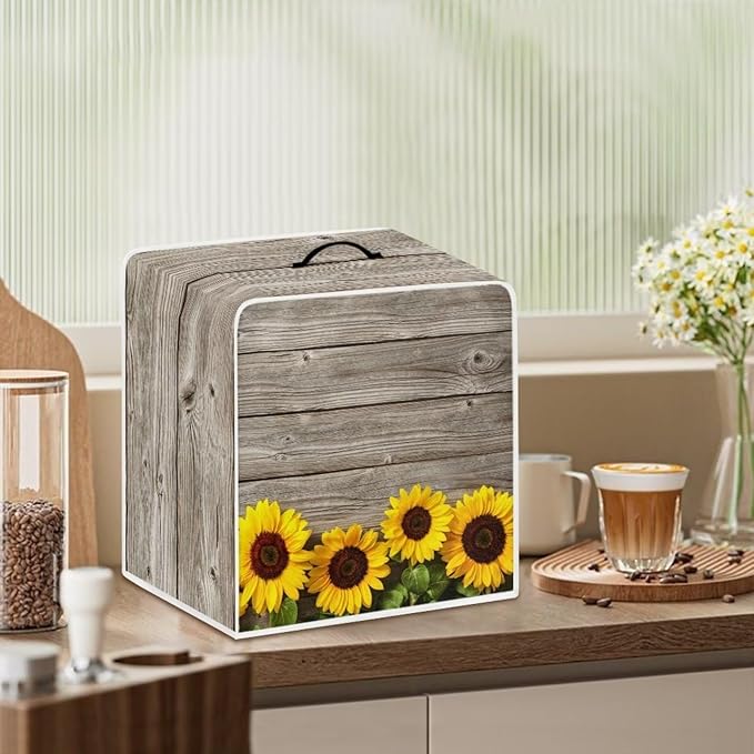 Mumeson Sunflower Print Coffee Maker Cover Blender Dust Cover Juice Machine - Image 6