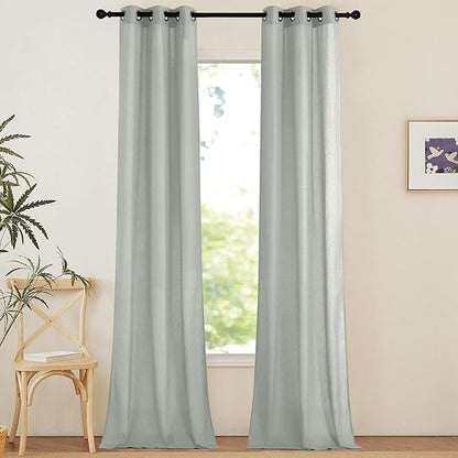 NICETOWN Linen Curtains 96 inches Long by NICETOWN