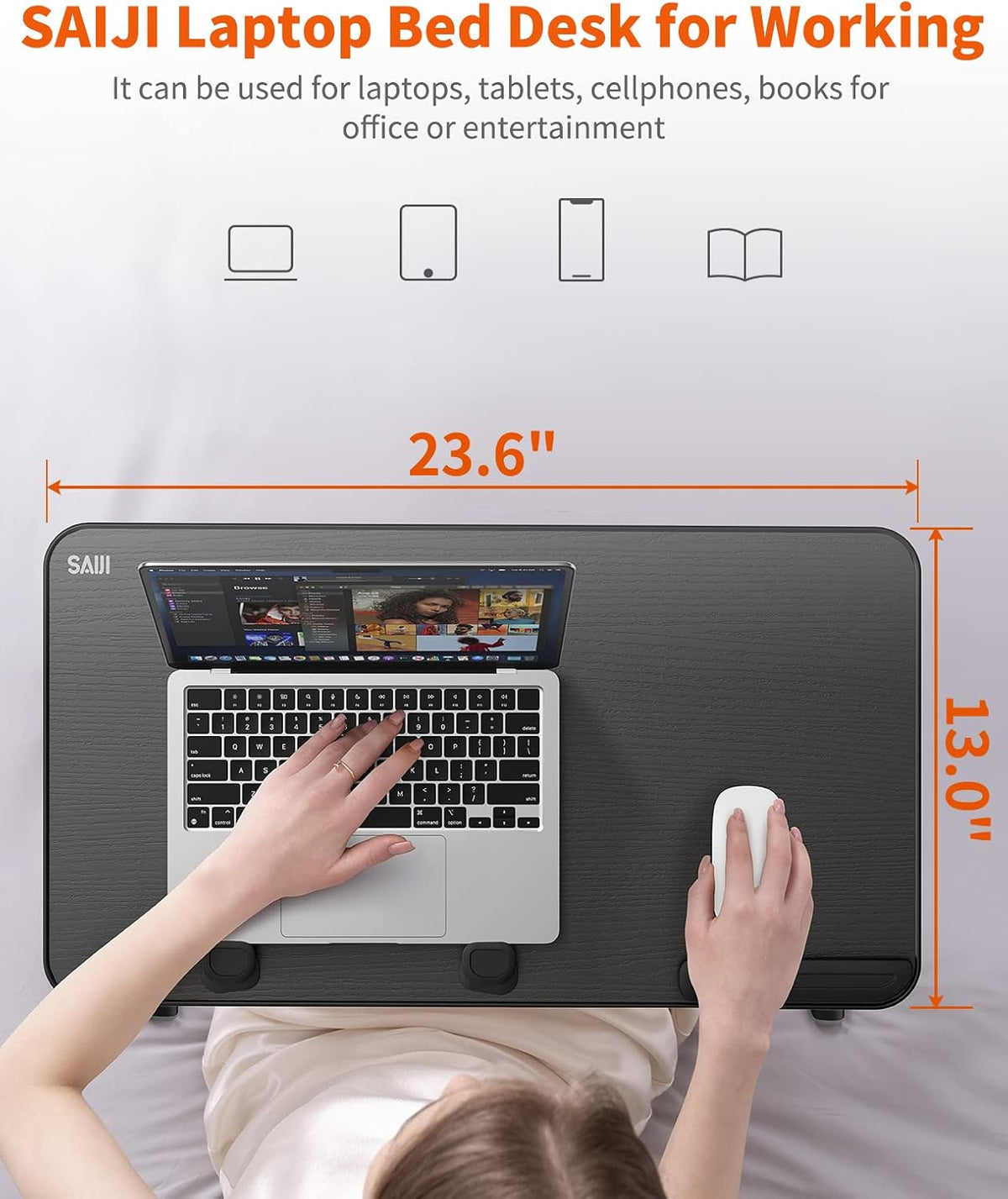 laptop desk for bed, saiji lap desks bed, view 9
