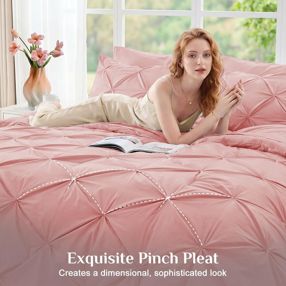 JOLLYVOGUE Queen Comforter Set 7 Pieces - Bed in a Bag Queen for All Season, ...