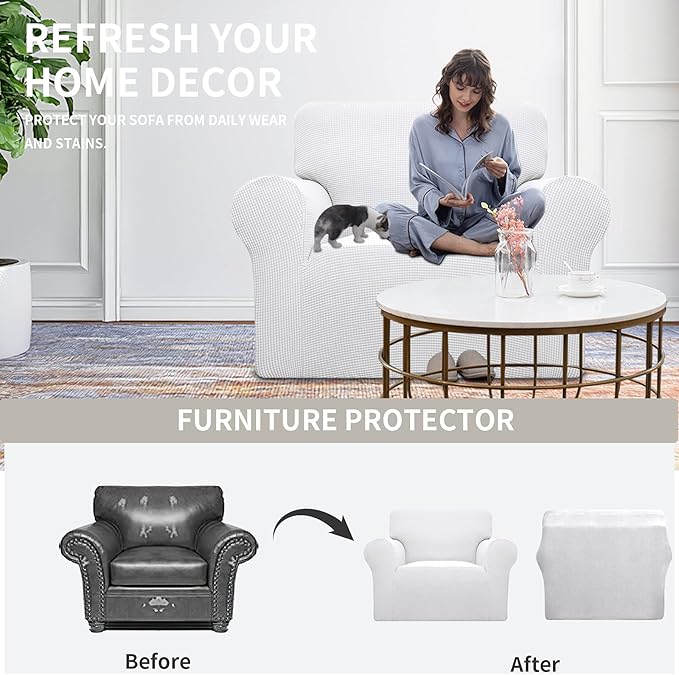 Easy-Going Stretch Oversized Chair Sofa Slipcover 1-Piece Couch Sofa Cover - Image 4