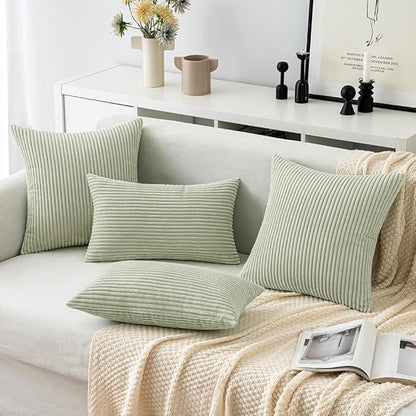 MIULEE Pack of 2 Pillow Covers Soft Soild Decorative Square Throw Pillow Covers - Image 4