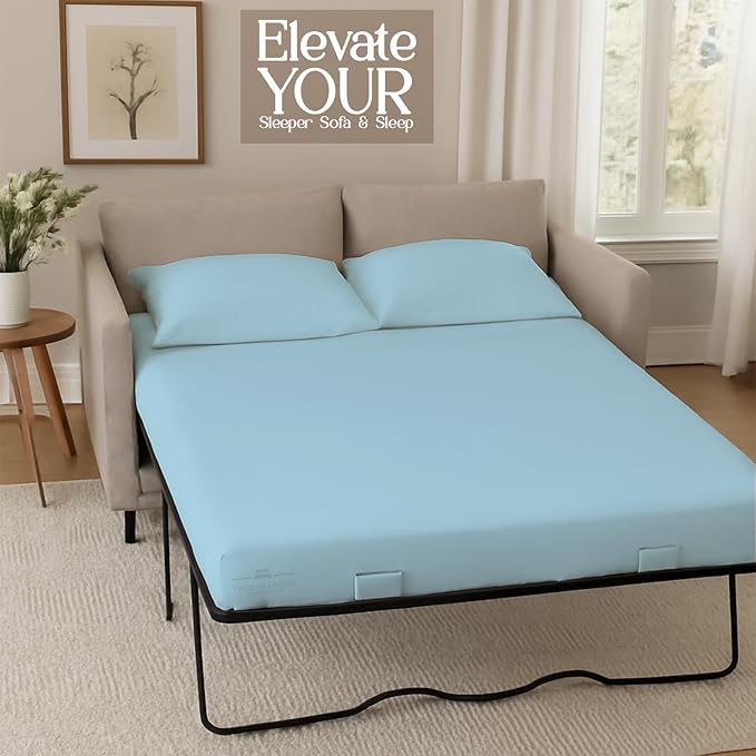 Sleeper Sofa 4 Piece Bed Sheet Set Premium Quality 100% Cotton 500 Thread Count - Image 4