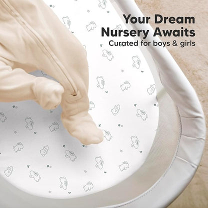 2-Pack Organic Bassinet Sheets for Girls, Boys - Image 8