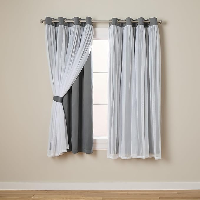 TOWN & COUNTRY LUXE Talia Double Layer Indoor Curtains, Sheer and Room by TOWN+%26+COUNTRY+LUXE