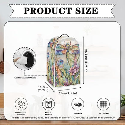 Floral Dragonfly Blender Dust Cover, Anti Fingerprint Polyester Stand Mixer or - Image 6
