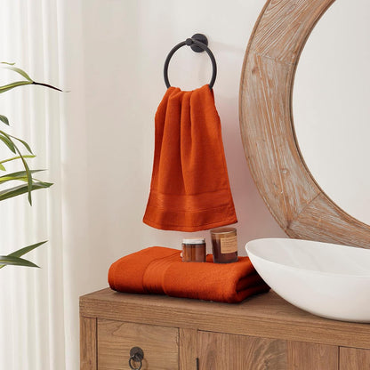 cozyart luxury bath towel set 6 pcs, burnt, main product view