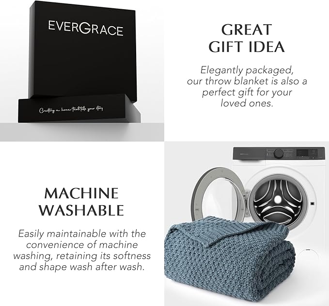EVERGRACEHOME Chunky Chenille Knit Throw Blanket - Image 9