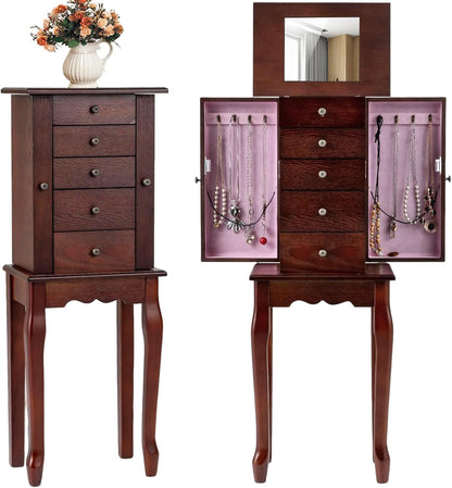 giantex standing jewelry armoire cabinet with 4 drawers, main product view