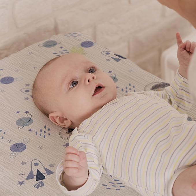Gllquen Baby Muslin Bassinet Sheets 3 Pack, Breathable Elastic Cozy Fitted - Image 7