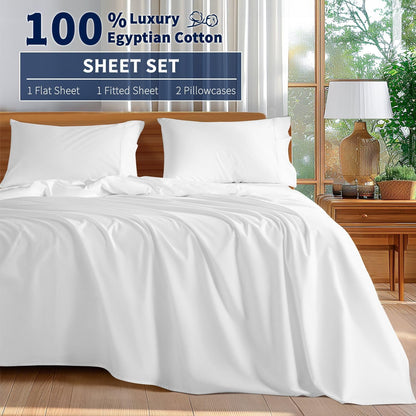 shilucheng 100% egyptian cotton king size sheets set, view 9