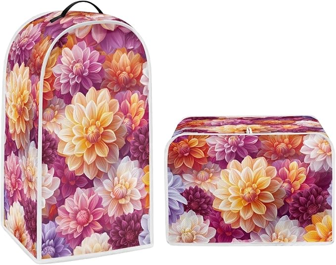 Bright Floral Blender Dust Cover Toaster Cover Boho Mandala Floral 4 Slice by Pointodoor
