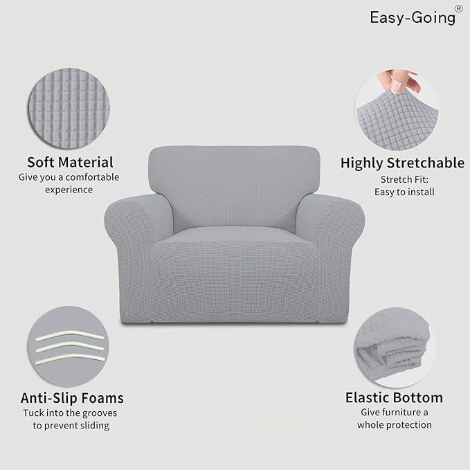 Easy-Going Stretch Oversized Chair Sofa Slipcover 1-Piece Couch Sofa Cover - Image 3
