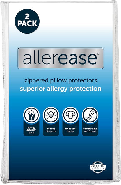 Set of 2 King AllerEase Pillow Protectors by AllerEase