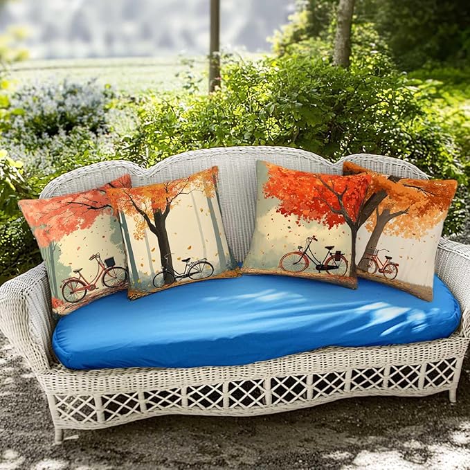 Throw Pillow Covers | 18x18 Set of 4 Seasonal Decorative Cushion Covers | Couch - Image 4