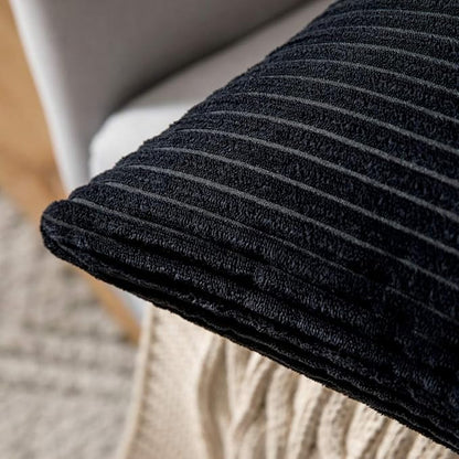 MIULEE Winter Pack of 2 Corduroy Soft Soild Decorative Square Throw Pillow - Image 3
