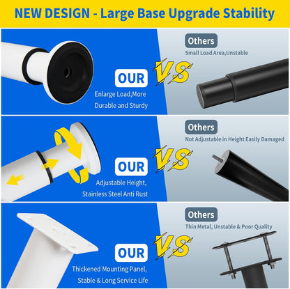 adjustable height bed support legs [with 18pcs screws], close-up detail