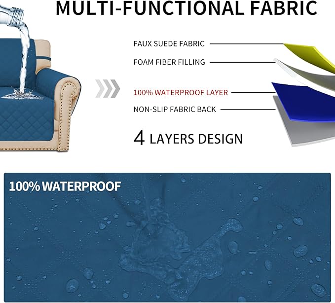 Easy-Going Waterproof Oversized Loveseat Covers Leakproof Couch Cover - Image 3