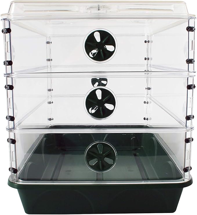 EarlyGrow 95457 24" x 15" x 16.75" Domed Propagator, 3 Side Extenders and - Image 7