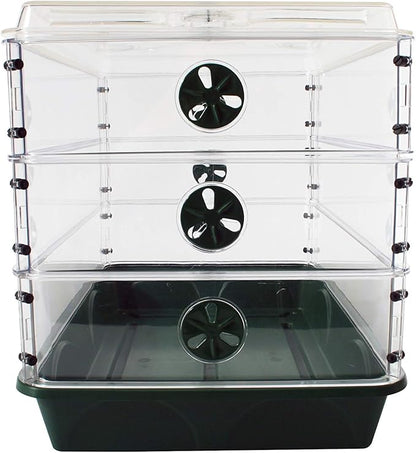 EarlyGrow 95457 24" x 15" x 16.75" Domed Propagator, 3 Side Extenders and - Image 7