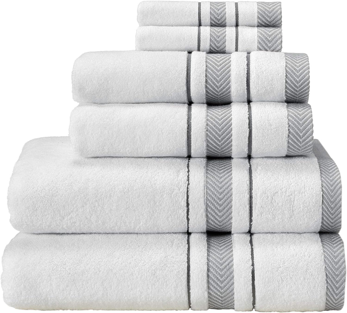 bath towels set for bathroom – luxury 6-piece, main product view