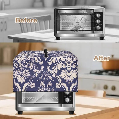 Microwave Oven Universal Dust Cover, Vintage Pattern Waterproof Polyester - Image 4