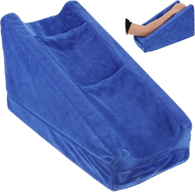 Gray Arm Elevation Pillow with 2 Pockets, Soft Ergonomic Support Pillow by Unknown