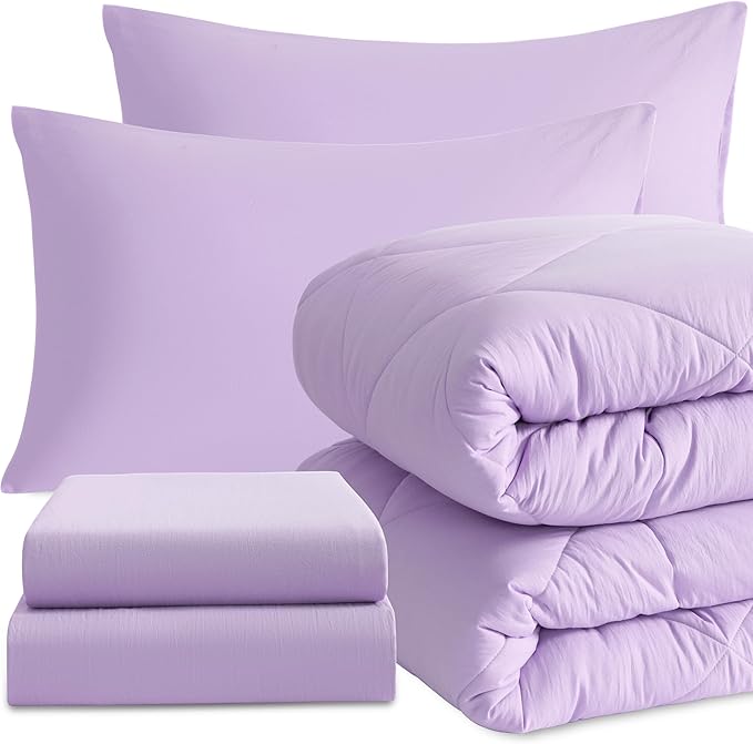 NTBAY Twin Comforter Set with Sheets, 5 Pieces Soft and Breathable Twin Bedding by NTBAY
