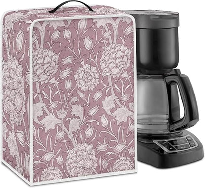 Red William Morris Coffee Maker Cover – Dust Protection Stain Resistant by PJHEQOXE