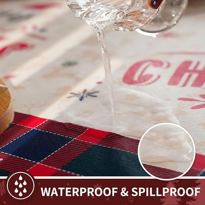 Christmas Rectangle Table Cloth, 100% Waterproof Tablecloth, Christmas - Image 2