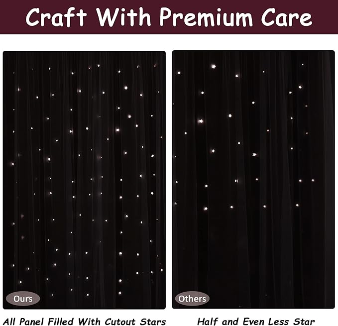 Kinryb Kids Blackout Curtains for Bedroom/Living Room/Classroom, Sheer Overlay - Image 8