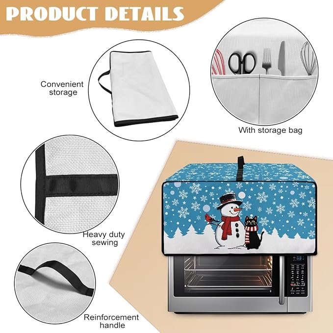 Microwave Oven Cover Air Fryer Toaster Oven Dust Cover, Stain-resistant Small - Image 5