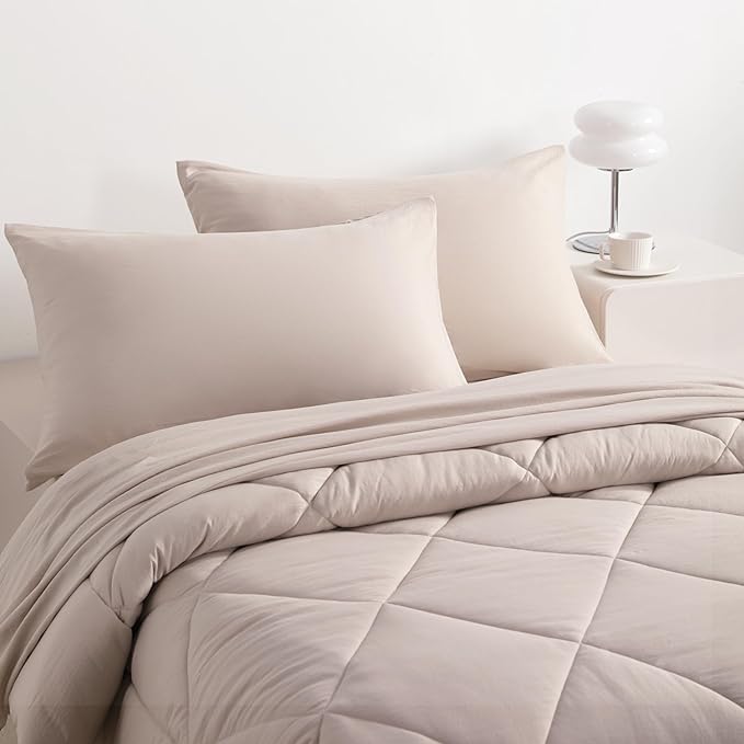 NTBAY Twin Comforter Set with Sheets, 5 Pieces Soft and Breathable Twin Bedding - Image 8