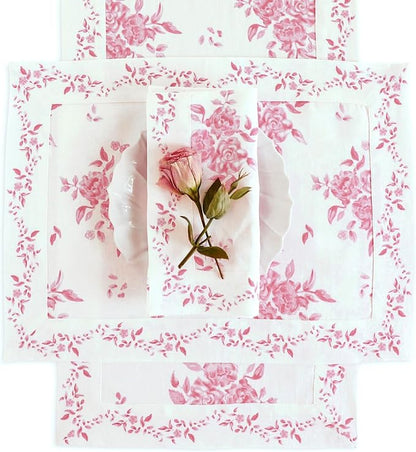 Solino Home Pink Floral Print Table Runner 90 Inches Long - Image 9