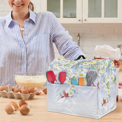 Cardinal Bird with Flower Mixer Dust Covers 6-8 Quart Stand Mixer Covers - Image 5
