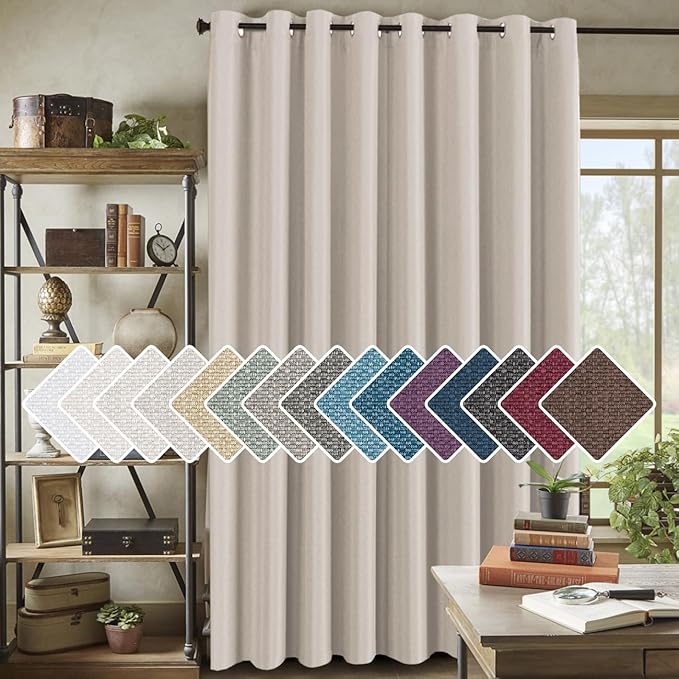 H.VERSAILTEX Room Darkening Linen Curtain by HVERSAILTEX