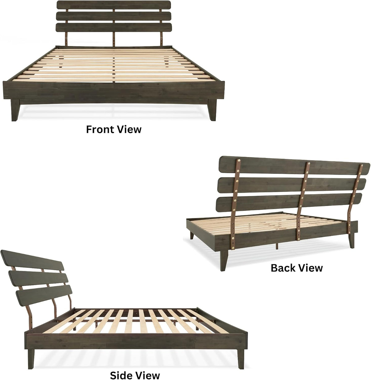 bme caden 15 inch king bedframe, adjustable headboard, close-up detail